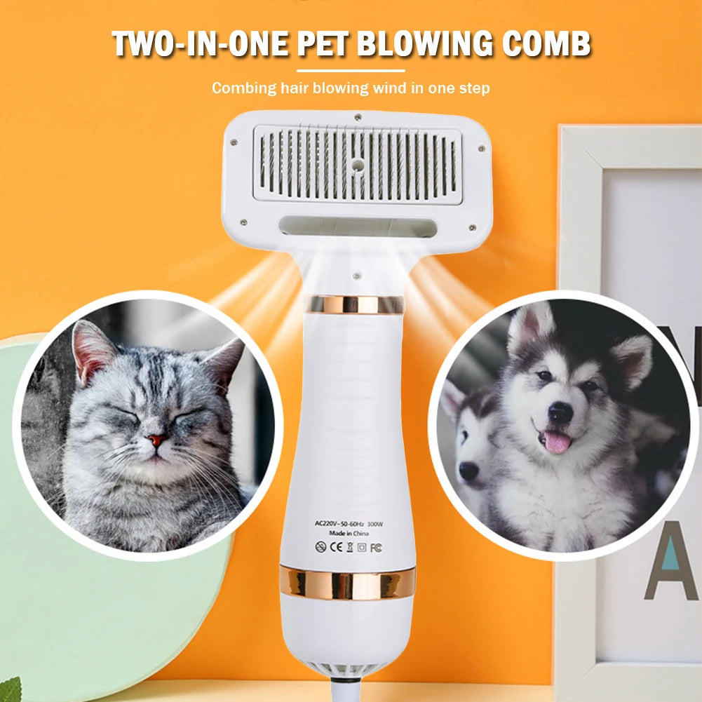 2 in 1 Pet Hair Dryer & Brush