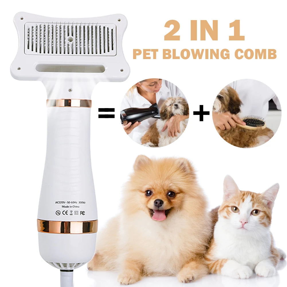 2 in 1 Pet Hair Dryer & Brush